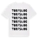 White t-shirt med Torpskog ordlek t-shirt