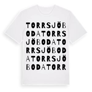 Torrsjöboda ordlek t-shirt – ekologisk bomull t-shirt från Pinshirt