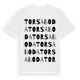 White t-shirt med Torsaboda ordlek t-shirt