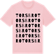 Pink Cotton t-shirt med Torsbro ordlek t-shirt