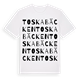White t-shirt med Toskabäcken ordlek t-shirt