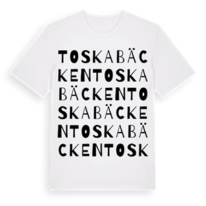 Toskabäcken ordlek t-shirt – ekologisk bomull t-shirt från Pinshirt