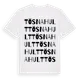 White t-shirt med Tösnahult ordlek t-shirt
