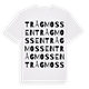 White t-shirt med Trågmossen ordlek t-shirt