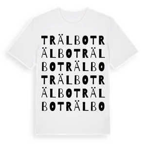 Trälbo ordlek t-shirt – ekologisk bomull t-shirt från Pinshirt