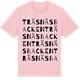 Pink Cotton t-shirt med Träsnäsbacken ordlek t-shirt