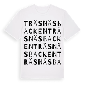 Träsnäsbacken ordlek t-shirt – ekologisk bomull t-shirt från Pinshirt