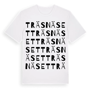 Träsnäset ordlek t-shirt – ekologisk bomull t-shirt från Pinshirt