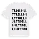 White t-shirt med Trollhult ordlek t-shirt