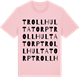 Pink Cotton t-shirt med Trollhultatorp ordlek t-shirt