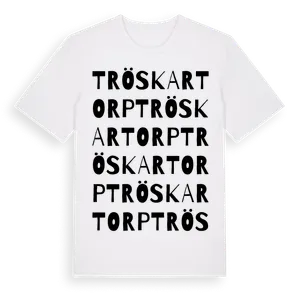 Tröskartorp ordlek t-shirt – ekologisk bomull t-shirt från Pinshirt