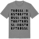 Mid Heather Gray t-shirt med Trösslingstorp ordlek t-shirt