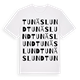 White t-shirt med Tunäslund ordlek t-shirt