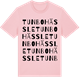 Pink Cotton t-shirt med Tunbohässle ordlek t-shirt