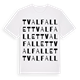 White t-shirt med Tvalfallet ordlek t-shirt