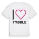 Jag älskar Tybble t-shirt stort tryck