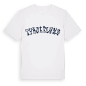 Tybblelund college t-shirt – ekologisk bomull t-shirt från Pinshirt