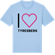 Blue Soul t-shirt med Jag älskar Tyresberg t-shirt stort tryck