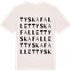 Vintage White t-shirt med Tyskafallet ordlek t-shirt