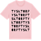 Pink Cotton t-shirt med Tysktorp ordlek t-shirt