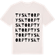 Vintage White t-shirt med Tysktorp ordlek t-shirt