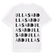 White t-shirt med Ullasand ordlek t-shirt