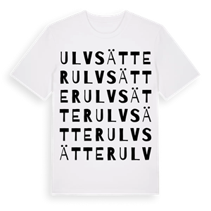 Ulvsätter ordlek t-shirt – ekologisk bomull t-shirt från Pinshirt