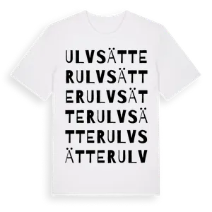 Ulvsätter ordlek t-shirt – ekologisk bomull t-shirt från Pinshirt