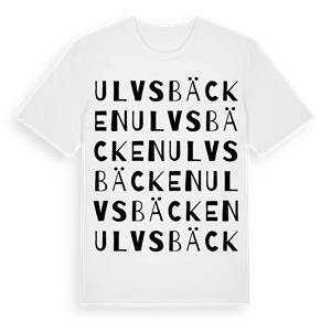Ulvsbäcken ordlek t-shirt – ekologisk bomull t-shirt från Pinshirt