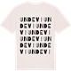 Vintage White t-shirt med Undevi ordlek t-shirt