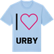 Blue Soul t-shirt med Jag älskar Urby t-shirt stort tryck
