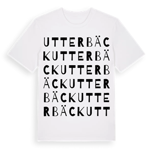 Utterbäck ordlek t-shirt – ekologisk bomull t-shirt från Pinshirt