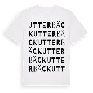 Utterbäck ordlek t-shirt – ekologisk bomull t-shirt från Pinshirt