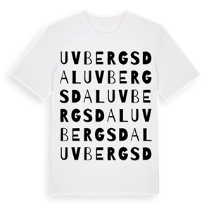 Uvbergsdal ordlek t-shirt – ekologisk bomull t-shirt från Pinshirt