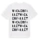 White t-shirt med Vackerfallet ordlek t-shirt