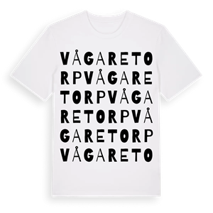 Vågaretorp ordlek t-shirt – ekologisk bomull t-shirt från Pinshirt