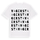White t-shirt med Vagersta ordlek t-shirt