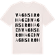 Vintage White t-shirt med Vagnsbrohagen ordlek t-shirt