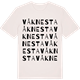Vintage White t-shirt med Våknesta ordlek t-shirt