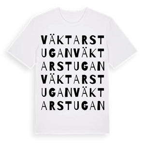 Väktarstugan ordlek t-shirt – ekologisk bomull t-shirt från Pinshirt