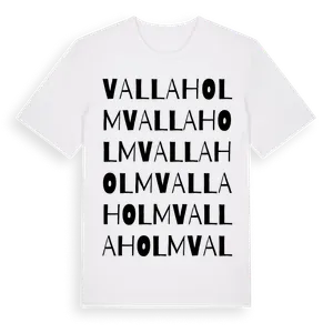 Vallaholm ordlek t-shirt – ekologisk bomull t-shirt från Pinshirt