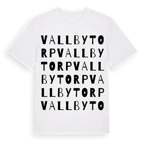 Vallbytorp ordlek t-shirt – ekologisk bomull t-shirt från Pinshirt