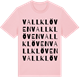 Pink Cotton t-shirt med Vallklöven ordlek t-shirt