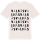 Vintage White t-shirt med Valnäs ordlek t-shirt