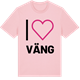Pink Cotton t-shirt med Jag älskar Väng t-shirt stort tryck