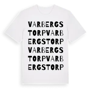 Varbergstorp ordlek t-shirt – ekologisk bomull t-shirt från Pinshirt