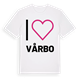 White t-shirt med Jag älskar Vårbo t-shirt stort tryck
