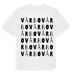 Vårbo ordlek t-shirt – ekologisk bomull t-shirt från PinShirt