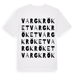 Vargkröket ordlek t-shirt – ekologisk bomull t-shirt från Pinshirt