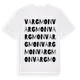 White t-shirt med Vargmon ordlek t-shirt
